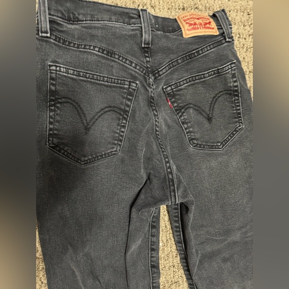 LEVIS JEANS 27 Ribcage Black Straight Ankle jeans - Picture 5 of 6